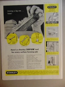 1960 STANLEY SURFORM Tools For Every Job! vintage art print ad - Picture 1 of 1