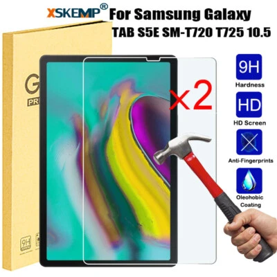 2Pcs For Samsung Galaxy Tab S5E T720 T725 10.5 Tempered Glass Screen Protector - Image 1 of 4