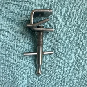 Leedy Ludwig Bass Drum clamp-on spur Spike Leg Mount - Nickel - Vintage 20s era - Picture 1 of 8