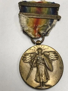 ANTIQUE WWI US VICTORY MEDAL WITH TWO BARS MEUSE-ARGONNE AND DEFENSIVE SECTOR - Picture 1 of 6