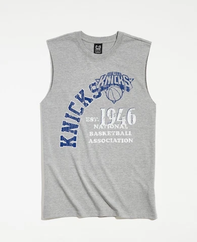 New Ultra Game NBA New York Knicks Mens Size XL Gray Cut Off Muscle T-Shirt NWT Cover