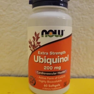 NOW FOODS Ubiquinol Extra Strength 200 mg 60 Softgels Cardiovascular Health - Picture 1 of 2