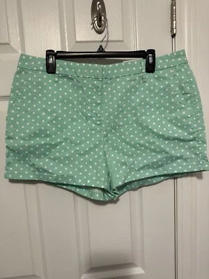 Elle Womens Mint Green Poka dot Shorts Size 14 - Image 1 of 4