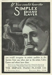 Vintage Print Ad Simplex Piano Player Company Worchester Massachusetts 1905 - Picture 1 of 3