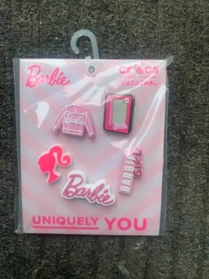 21ST CENTURY BARBIE PINK JIBBITZ CHARM BADGES ORIGINAL 5 PACK