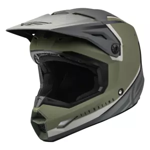 2024 FLY RACING YOUTH HELMET KINETIC VISION OLIVE GREEN GREY MX MOTOCROSS KIDS - Picture 1 of 4