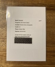 2023 Panini Select Baseball Bobby Miller LA Dodgers Rookie Patch Auto Redemption