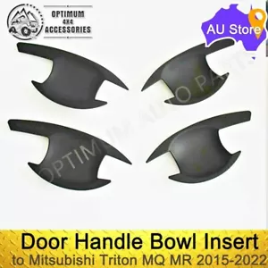 Black Door Handle Bowl Insert Cover to suit Mitsubishi Triton MQ MR 2015-2023 - Picture 1 of 4