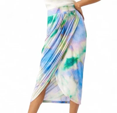 Falda Anthropologie Talla 16 Falda Acanalada Midi Azul Condiciones Aplicar Delphina Grande Foto 1 de 4