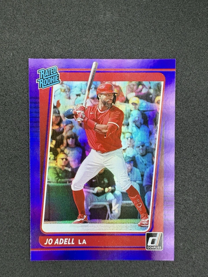 2021 Panini Donruss - Rated Rookies Jo Adell #33 Holo Purple (RC) - Image 1 of 1