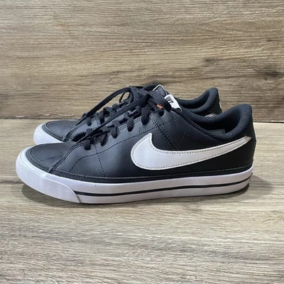 Nike Court Legacy GS Kids Black White Casual LifeStyle Shoes Size 6.5 Youth - Image 1 of 4