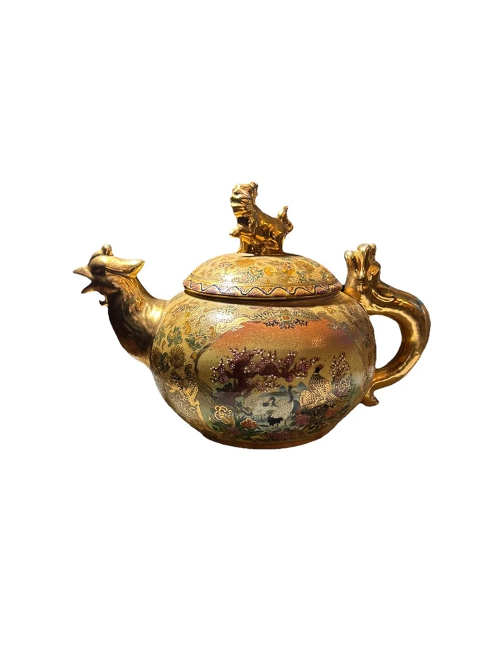 Подлинный антикварный чайник Satsuma Ware - Изображение 1 из 4