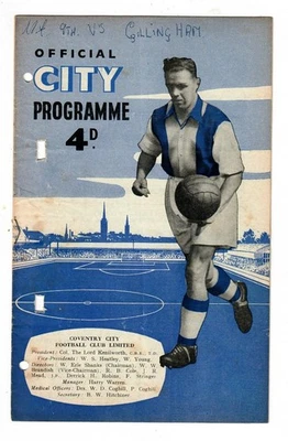 Coventry City v Gillingham - 1956-57 Third Division South - Football Programme - Image 1 of 3