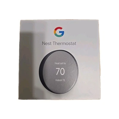 Google Nest Smart Thermostat: Model GA02081-US, Charcoal NEW - Image 1 of 4