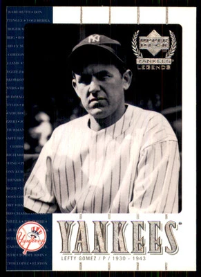 2000 Upper Deck Yankees Legends #49 Lefty Gomez New York - Image 1 of 2