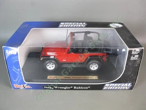 Maisto Jeep Wrangler Rubicon 1:18 Die Cast Special Edition Red Truck 46629 NIB - Picture 1 of 8