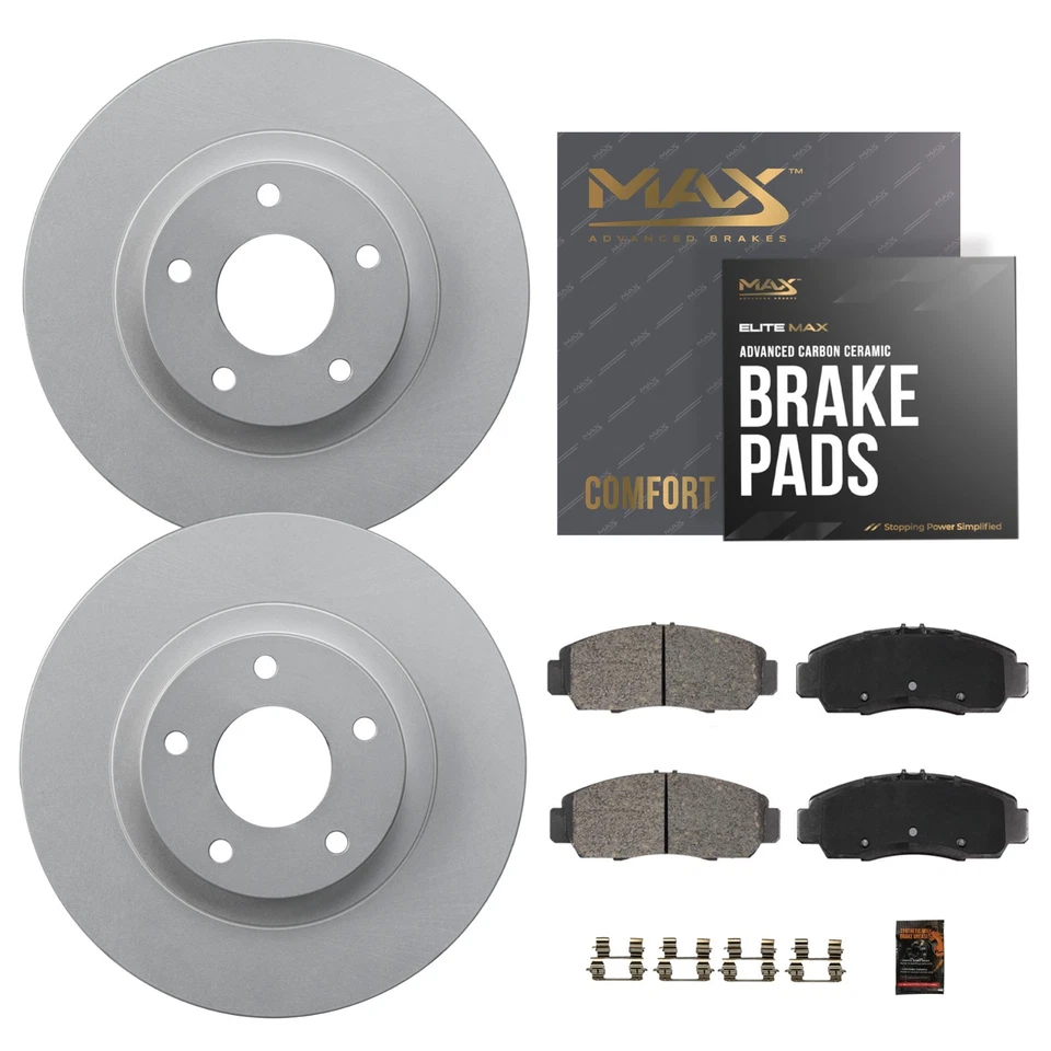 Front Geomet Brake Rotors + Pads for 06-2018 Dodge Ram 1500 Ram 1500 Classic - Image 1 of 4