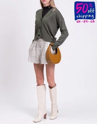 RRP€1785 BRUNELLO CUCINELLI Cashmere Cardigan Size XXS Cut Out Made in Italy - Image 1 of 4