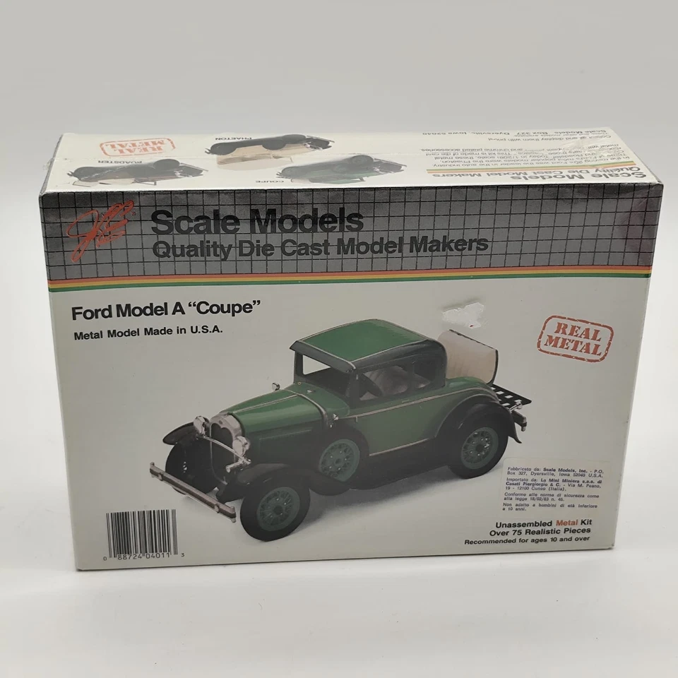 FORD MODEL A COUPE JLE 4011 METAL MODEL 1/20 MODELLINO NUOVO SIGILLATO - Immagine 1 di 1