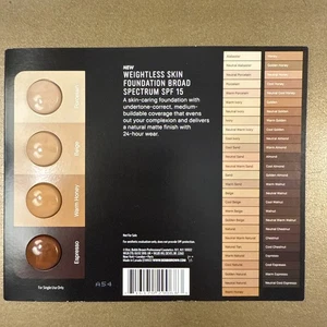 Bobbi Brown Weightless Skin Foundation Broad Spectrum SPF 15 Sample Card 4 Shade - Picture 1 of 2