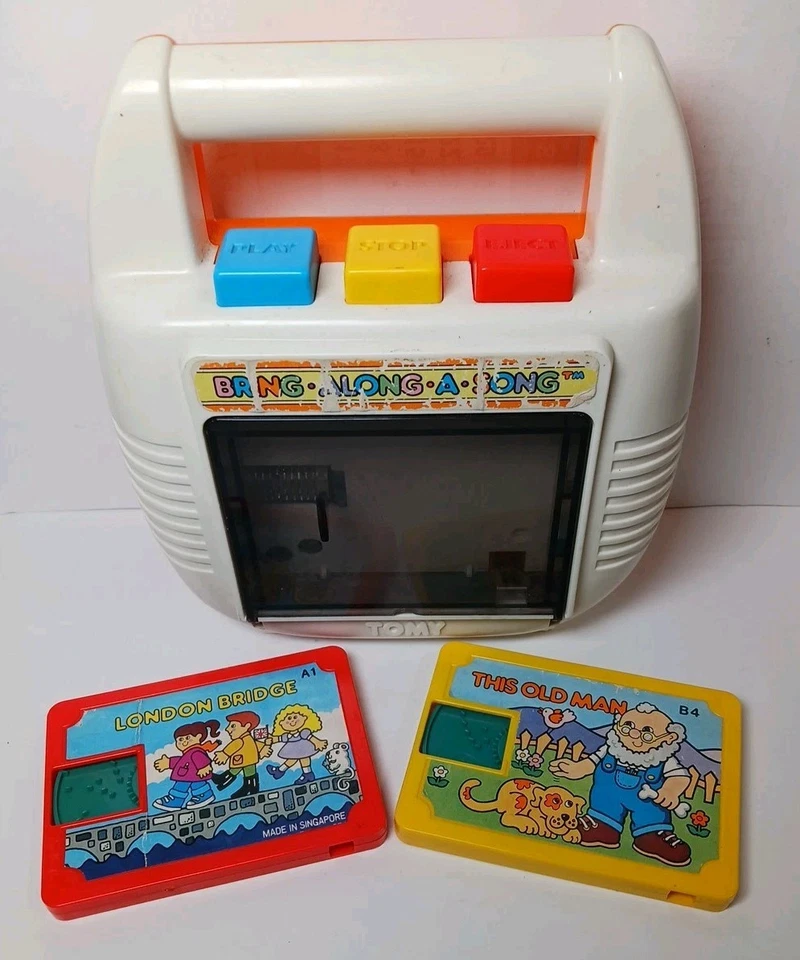 Vintage Tomy Bring Along A Song Music Player w/ 2 Cassettes Works Read Desc - Image 1 of 2