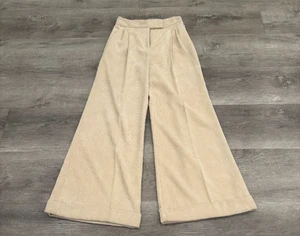 Via Masini 80 Hose Cord weites Bein Plissee Reißverschluss Damen 40 Made Italy - Bild 1 von 9