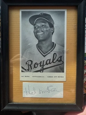 Винтажная бейсбольная фотография Hal McRae 3,25x5 Канзас-Сити королевская подпись недокументальная - Изображение 1 из 4