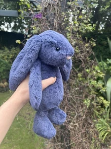 Jellycat Medium Navy Bunny BNWOT - Picture 1 of 6