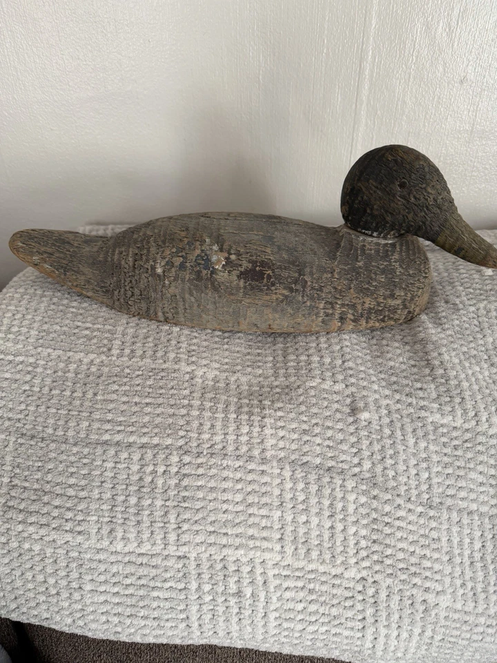 Señuelo de pato hecho en casa tallado a mano de los años 40 vintage It Be N My Family durante años Foto 1 de 1