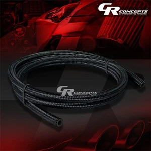 HIGH TEMPERATURE STAINLESS BLACK NYLON WOVEN RACING 8-AN OIL/FUEL LINE FOOT/FEET - Bild 1 von 1