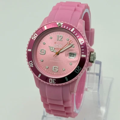 Women's ICE WATCH Pink Diver Style Quartz Watch, 40mm, Silicone Band, Date, Runs - Image 1 of 4