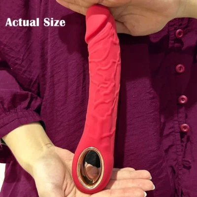Consolador vibrador realista punto G masajeador de clítoris estimulador anal juguetes sexuales para mujeres Foto 1 de 4