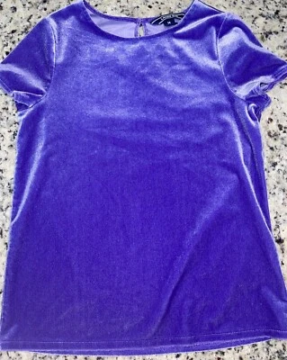 Camisa/top púrpura mediana talla 10-12 10/12 para niñas por Lands' End ~ aterciopelada suave Foto 1 de 3