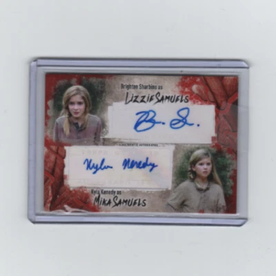 WALKING DEAD SURVIVAL BOX LIZZIE/MIKA SAMUELS DUAL AUTOGRAPH CARD #/99  RARE!! - Image 1 of 2
