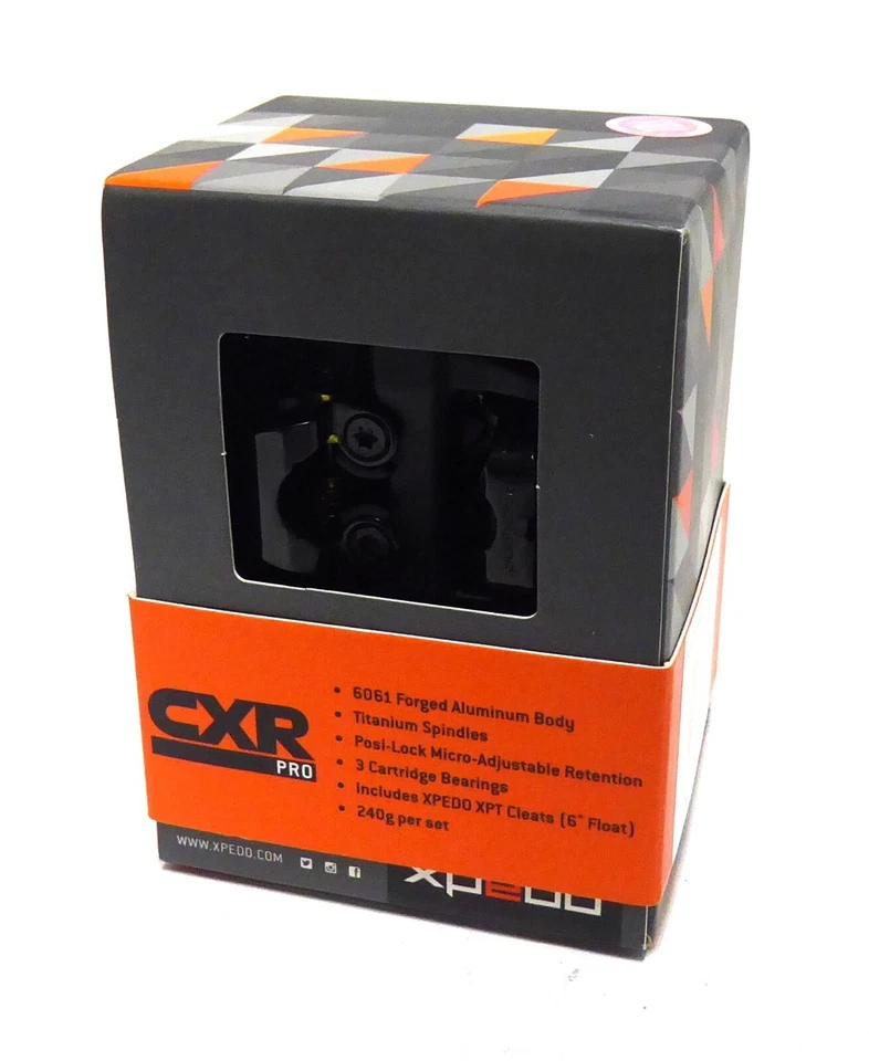 Pedais Xpedo CXR Pro, dupla face sem clipes, titânio, ouro/preto - Imagem 1 de 3