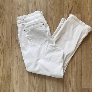 Nine West Vintage America Collection Bianco Vintage Boho Denim Capri - Taglia 10/30 - Foto 1 di 5