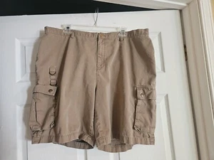 Lauren Ralph Lauren Womens Safari Cargo Shorts Sz 20W Brown Khaki Tan Beige - Picture 1 of 6