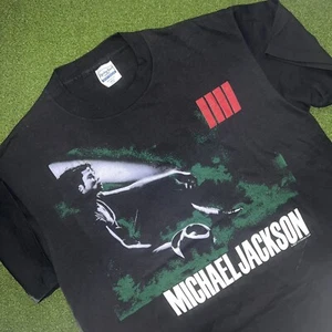 Rare Vintage 1988 Michael Jackson BAD World Tour Concert Tee Licensed T Shirt L - Picture 1 of 8