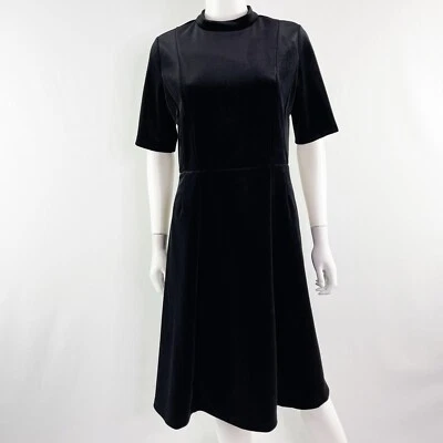 Isaac Mizrahi Live! Always Isaac Dress Black Velvet A-Line Size 6 - Image 1 of 4