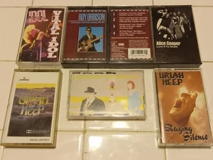Mixed Rock Cassette Tapes Lot..billy Idol,alice Cooper,roy Orbison,uriah Heep - Picture 1 of 12