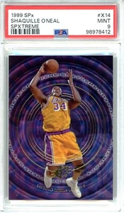 1999-00 SPx #X14 SHAQ/SHAQUILLE O'NEAL SPXtreme Holo Foil HOF Lakers PSA 9 MINT - Picture 1 of 3