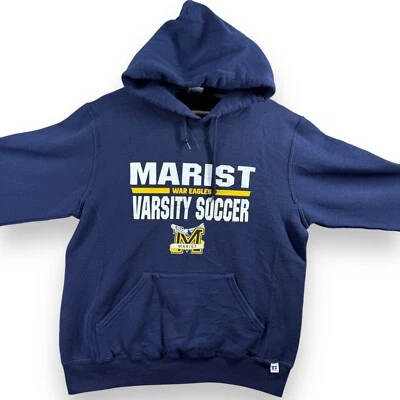 Sudadera con Capucha Russell Athletic Marist War Eagles Azul Medio Fútbol Universitario Foto 1 de 4