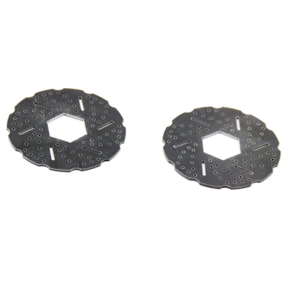 Disc Brake Carbon fibre Surface for wheel hydraulic 2PCS for 1/5 HPI RV KM BAJA - Image 1 of 4