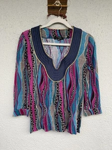 T Bags Los Angelese Multicolor Abstract Blouse Top Shirt - XS/S - Bild 1 von 7