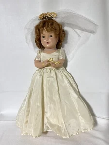 Vintage Large Composition Bride Doll All Original 23” Jointed - Picture 1 of 12
