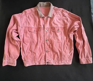 Gap Vintage 90’s Men’s Red Denim Jean Jacket Size Large EXTREMELY RARE! HTF! - Picture 1 of 22