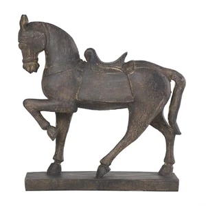 15" Horse Figurine Horse Sculpture Tabletop Prancing Horse Statue Resin - Picture 1 of 5