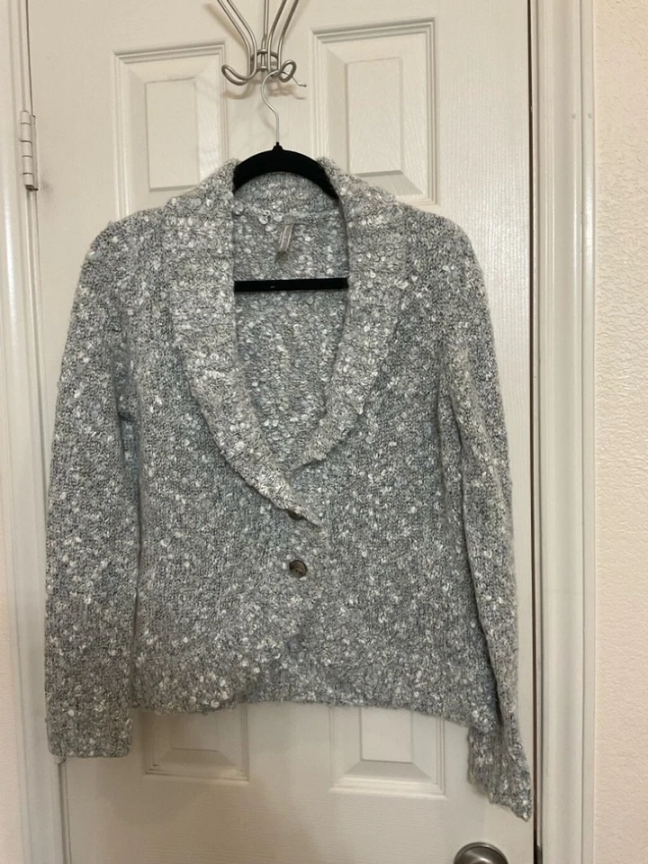Cárdigan blazer para mujer Hanna Andersson, talla S gris Foto 1 de 4