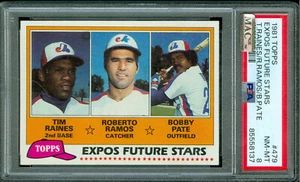 1981 TOPPS # 479 TIM RAINES RC PSA 8 MAC SPOTLESS CENTERED * - Picture 1 of 4