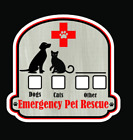 Keep your pets safe ! Pet Emergency decal lets first responders know! Waterproof